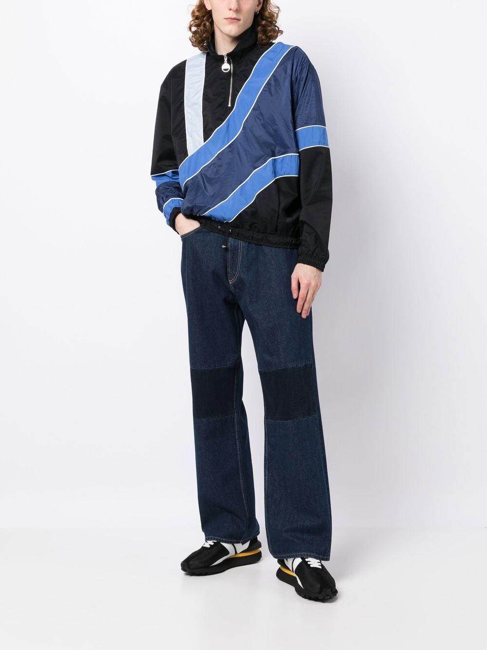 striped half-zip jacket - 2
