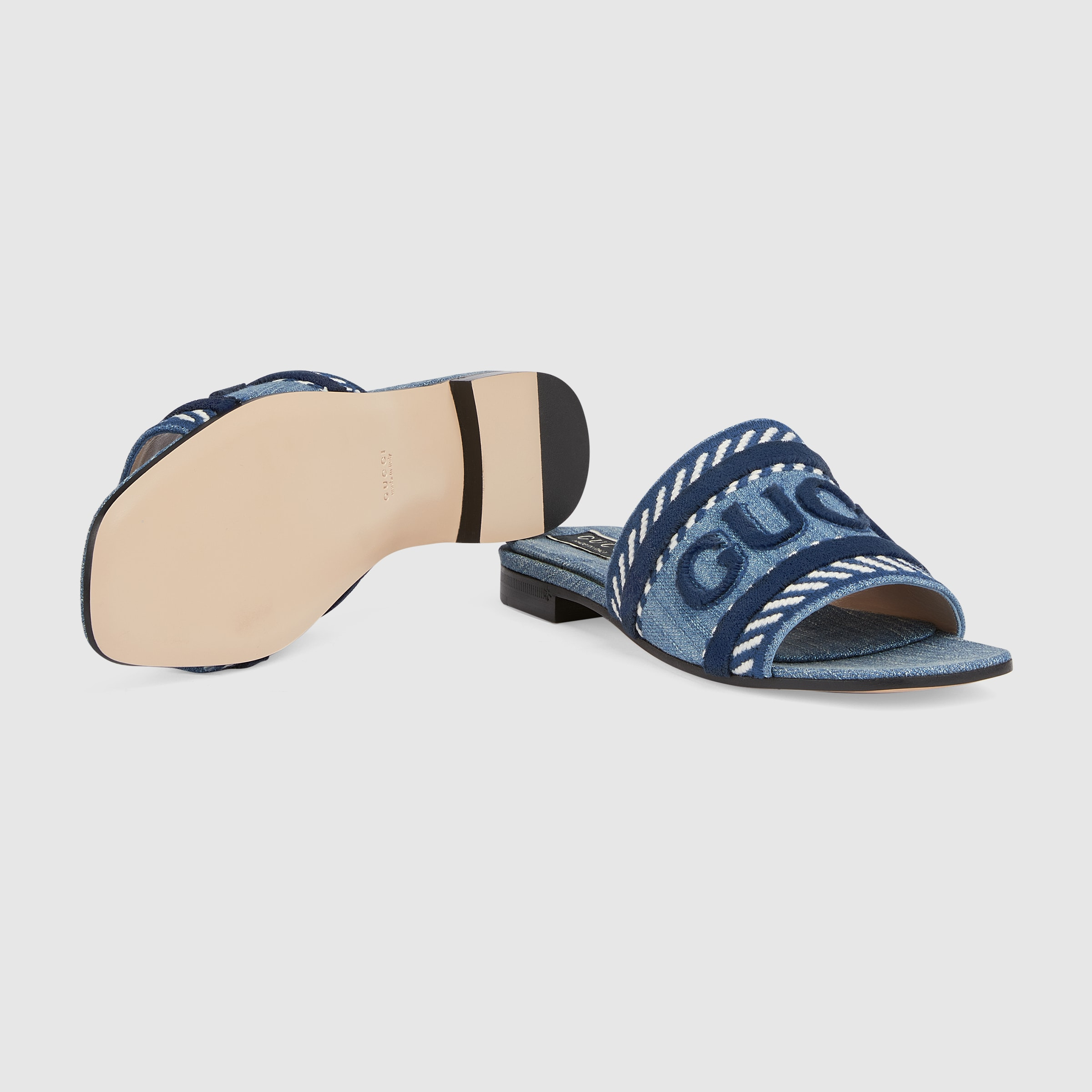 Women's slide sandal with Gucci script - 6