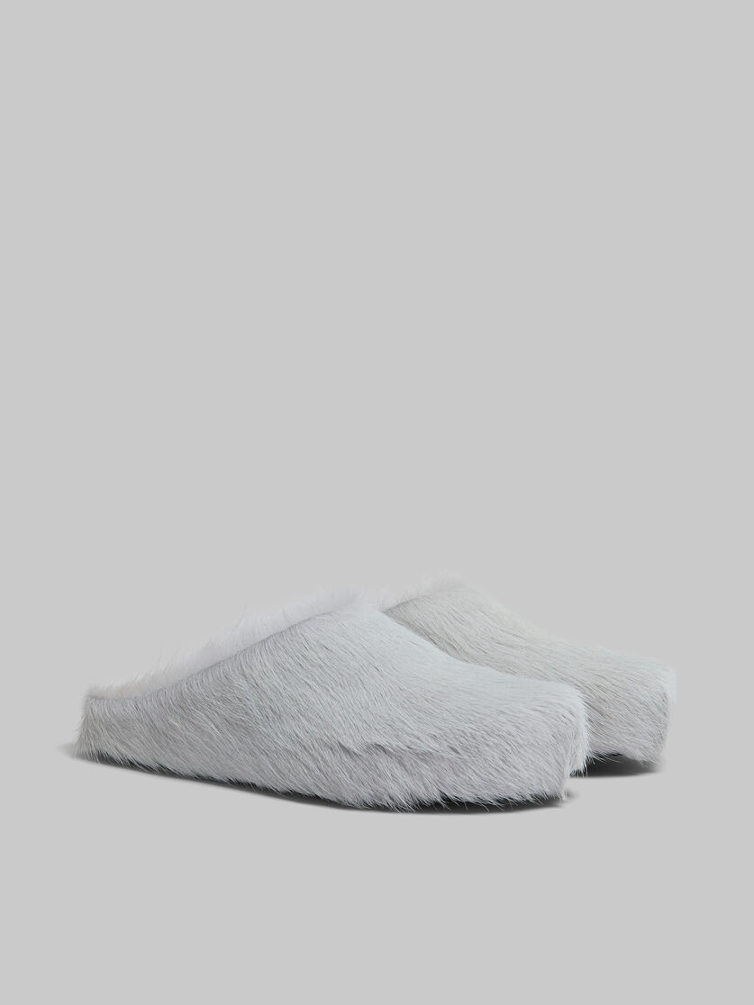GREY LONG-HAIR CALFSKIN FUSSBETT SABOT - 2