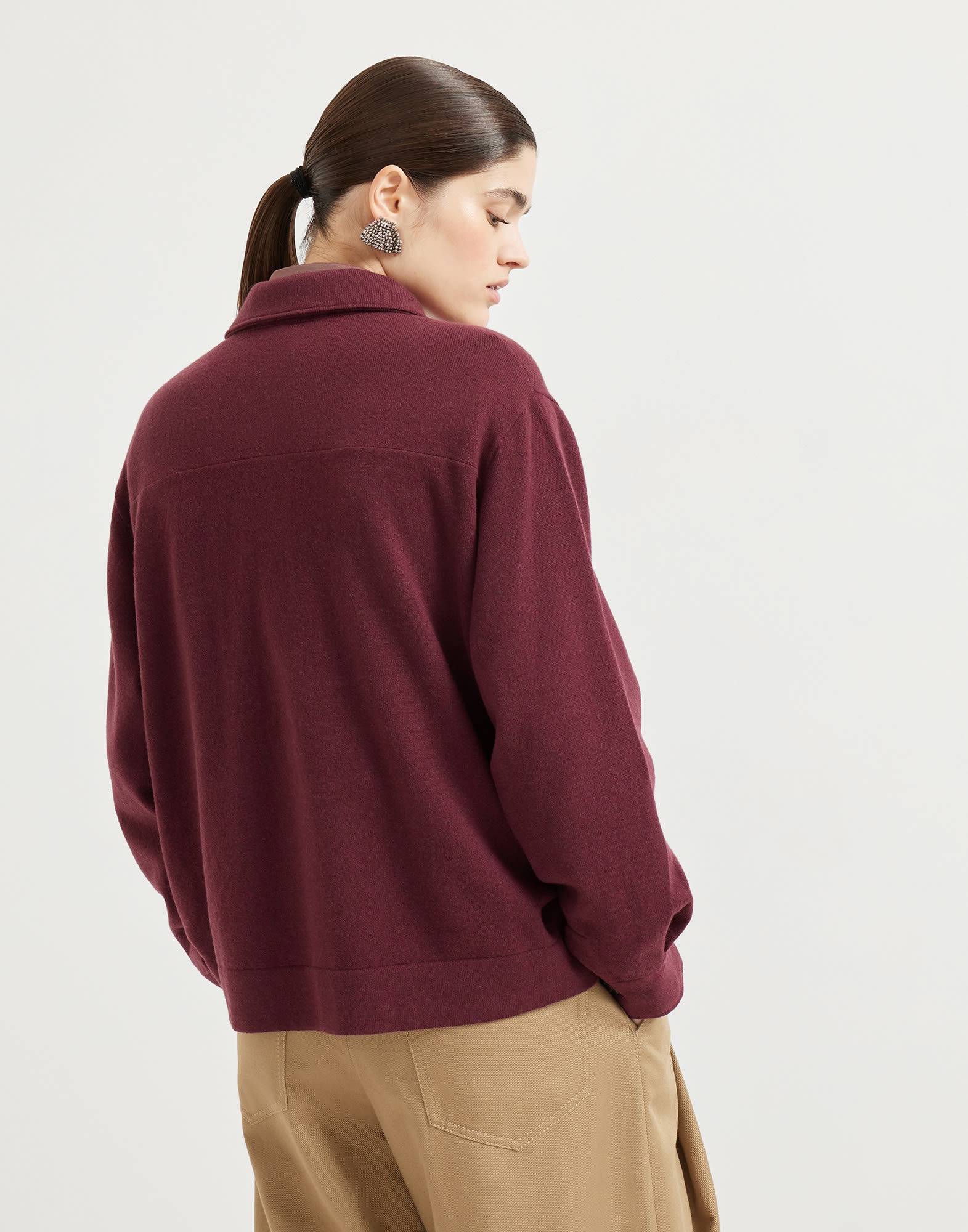 Virgin wool, cashmere and silk knit shirt - 2