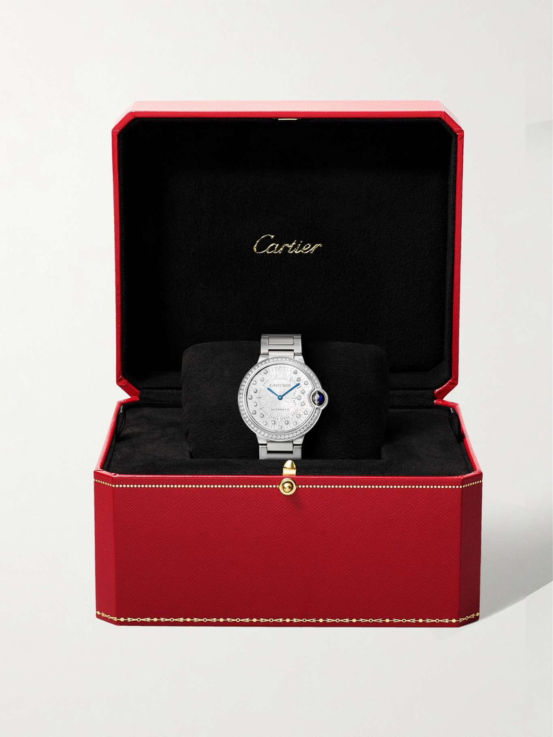 Ballon Bleu de Cartier Automatic 36mm stainless steel and diamond watch 7