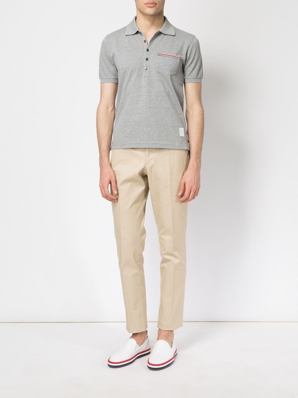 Thom Browne RWB stripe polo shirt | REVERSIBLE