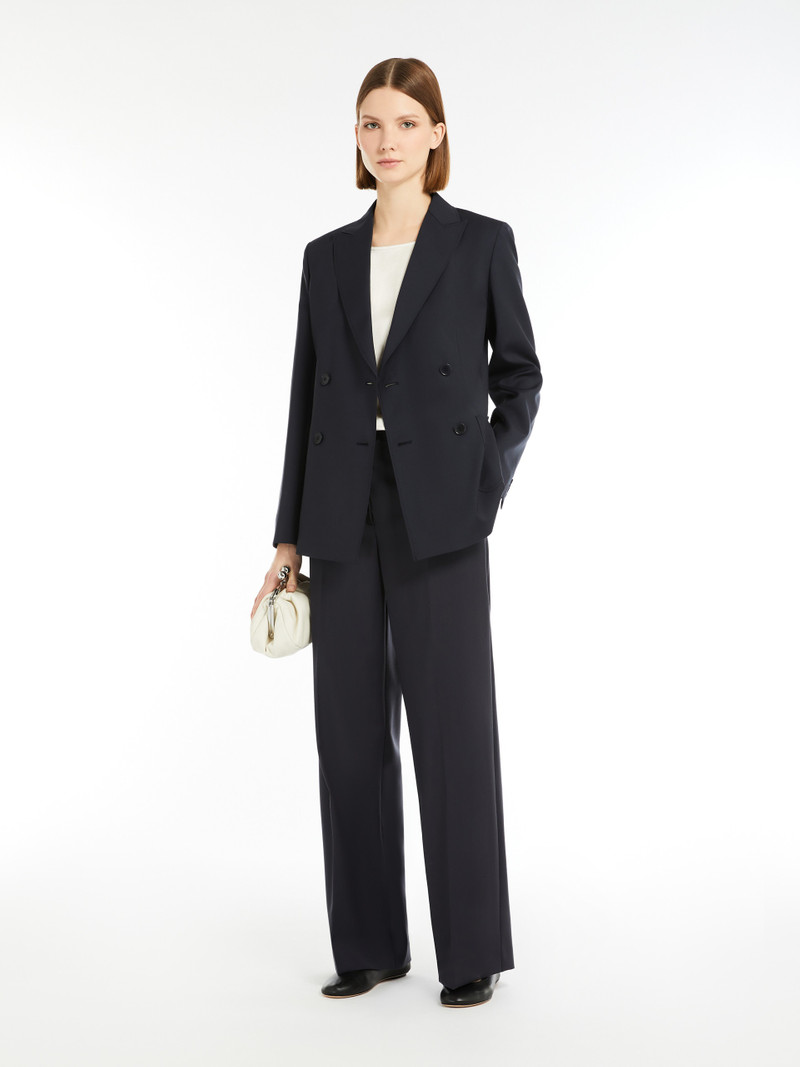 WEEKEND Max Mara NERVOSO Double-breasted blazer in stretch wool canvas outlook
