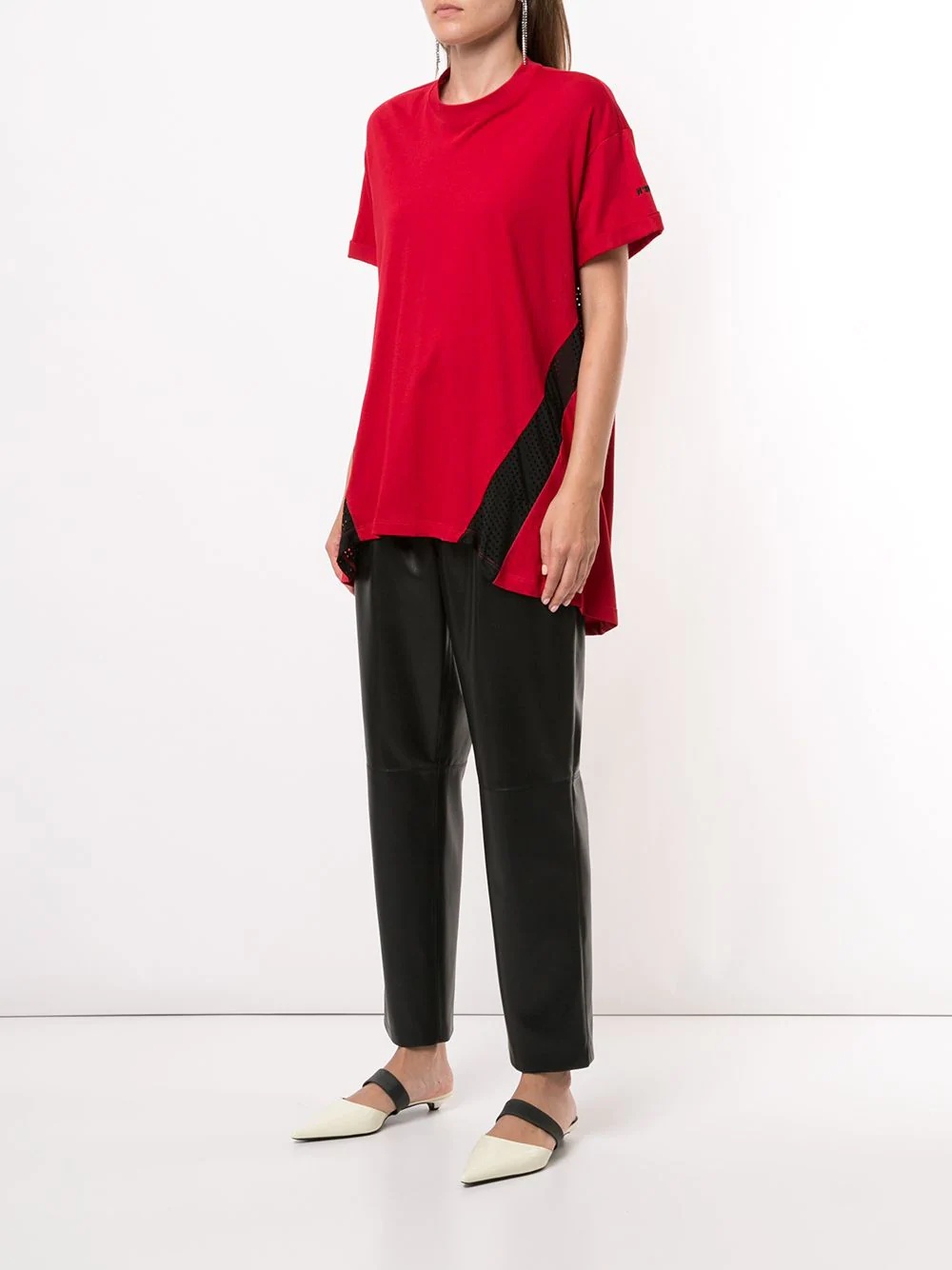 mesh-panelled T-shirt - 3