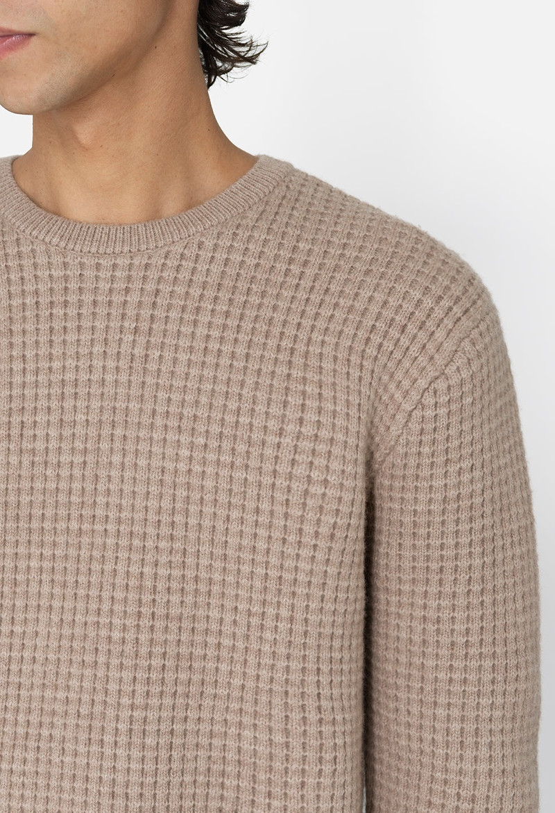 WOOL WAFFLE KNIT CREW 6