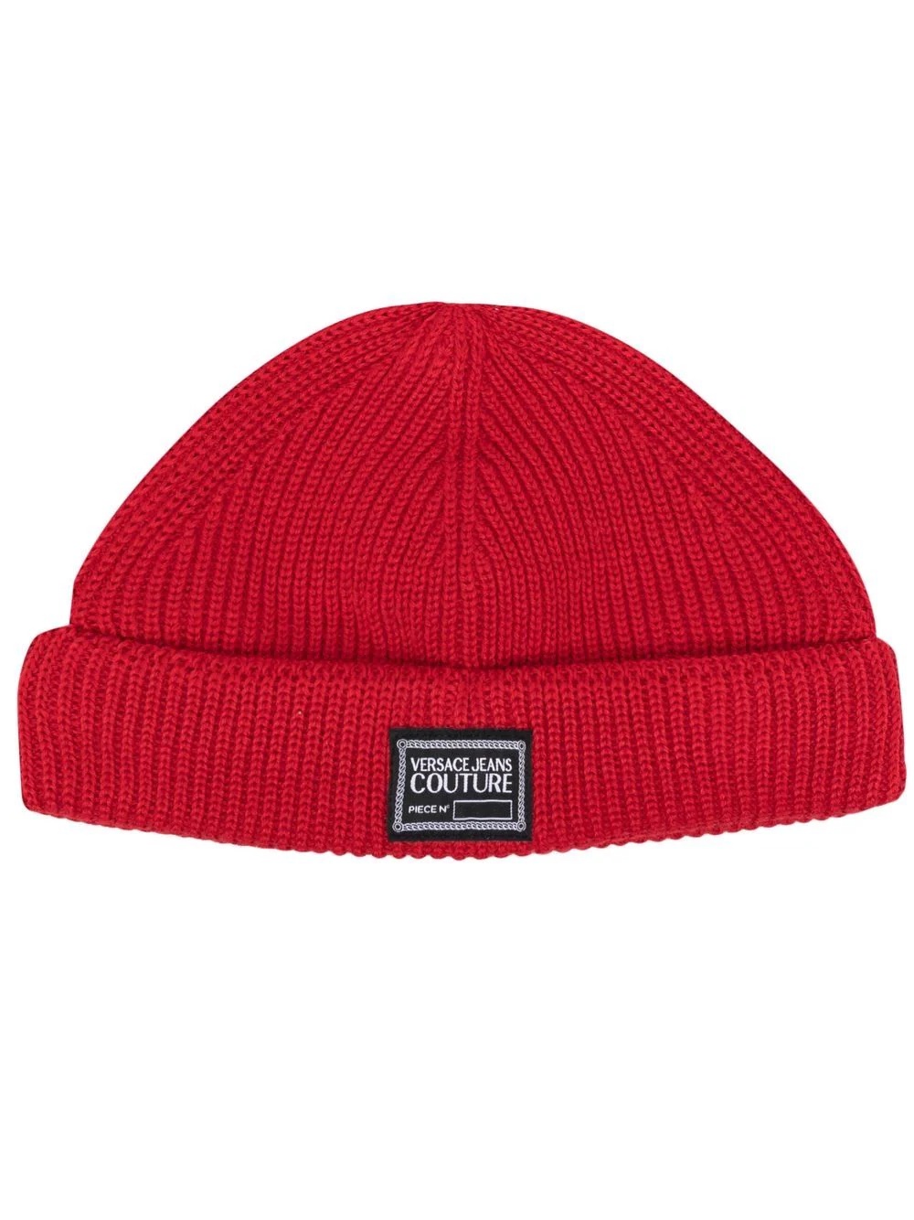 logo-patch knitted beanie - 1