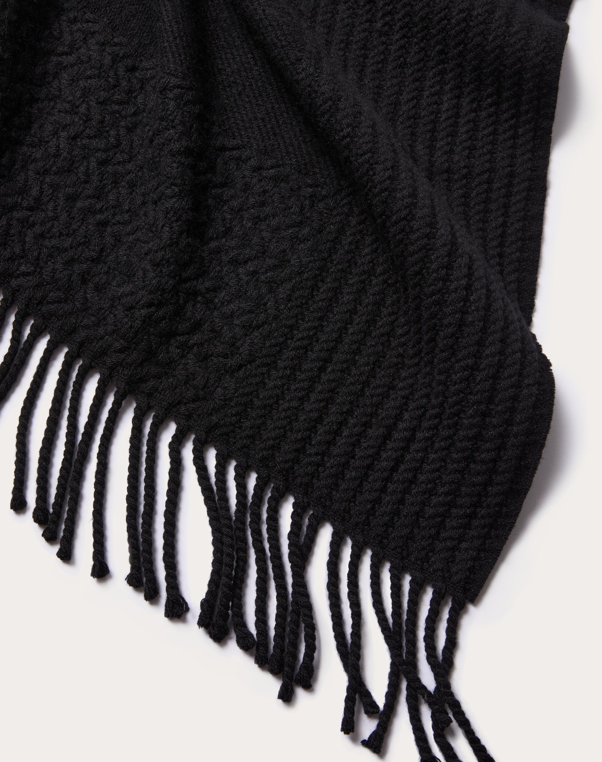VLOGO SIGNATURE CASHMERE PONCHO - 3