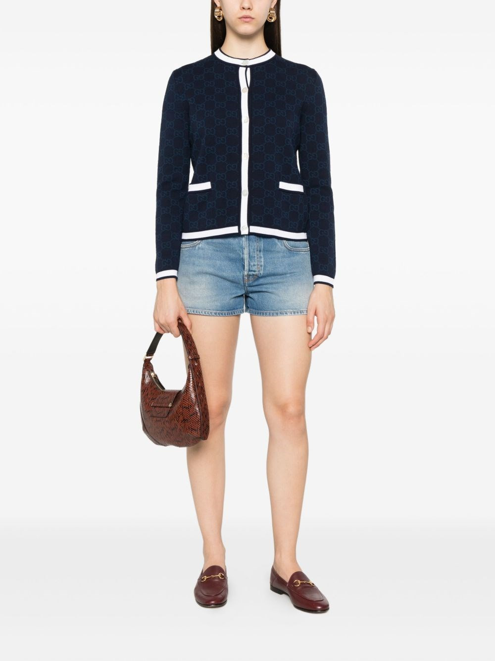Denim cotton shorts - 3
