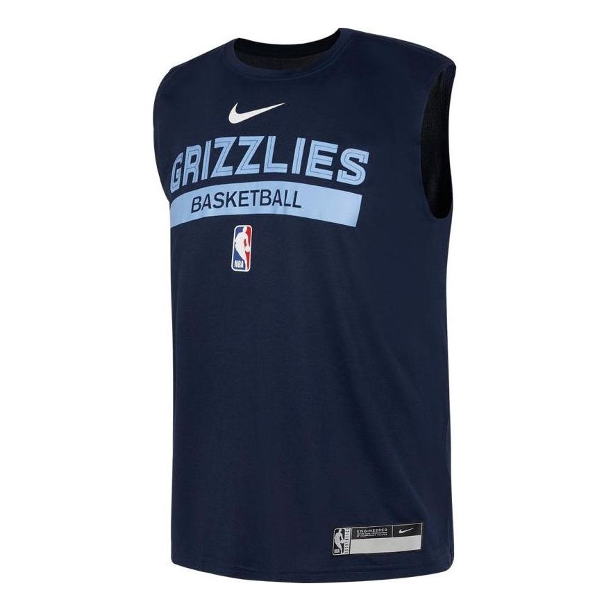 Nike x NBA Memphis Grizzlies Dri-FIT Training Sleeveless T-Shirt Dark Blue' FN5207-419 - 1