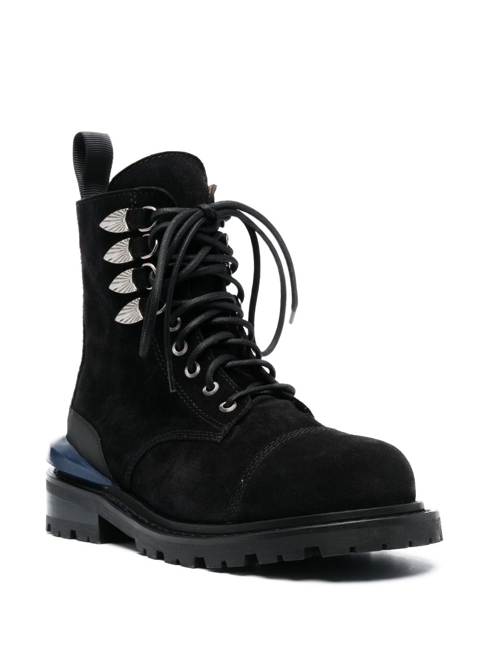 suede lace-up boots - 2
