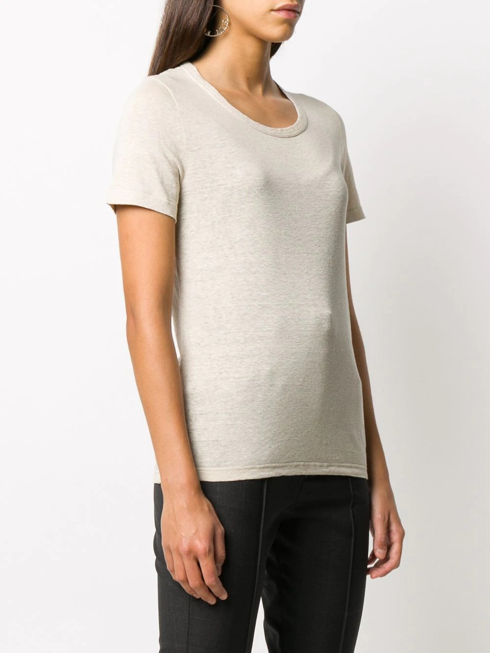 linen short-sleeve T-shirt - 3