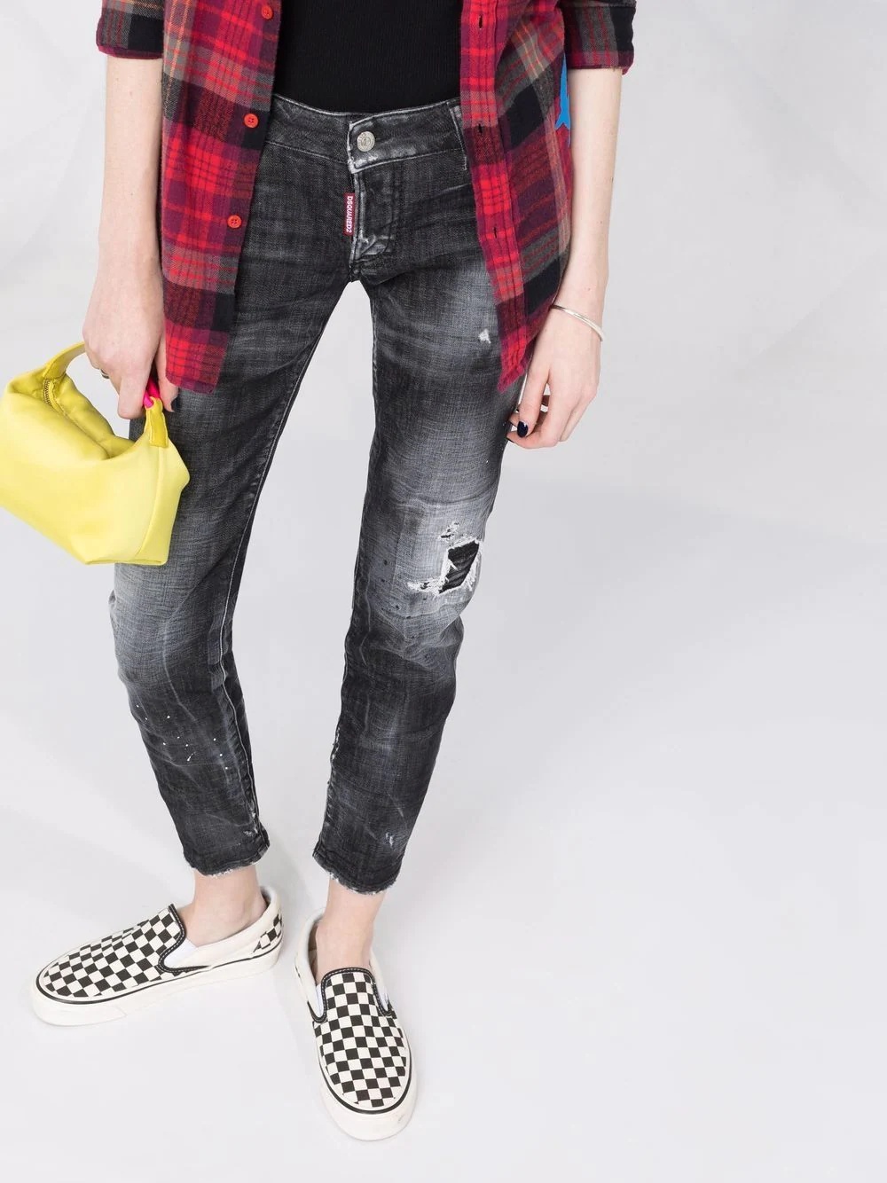 distressed denim jeans - 5