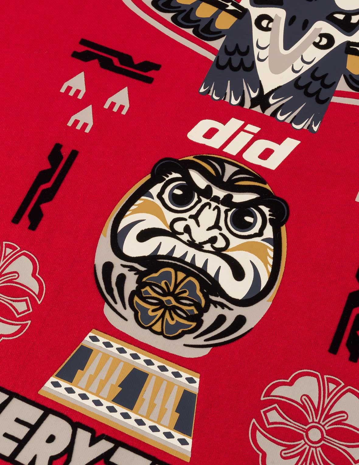 Daruma and Totem Print Relax Fit T-shirt - 5