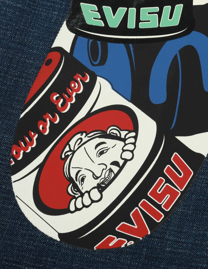 GODHEAD AND OIL BARREL-PATTERN DAICOCK PRINT CARROT FIT JEANS #2017 9