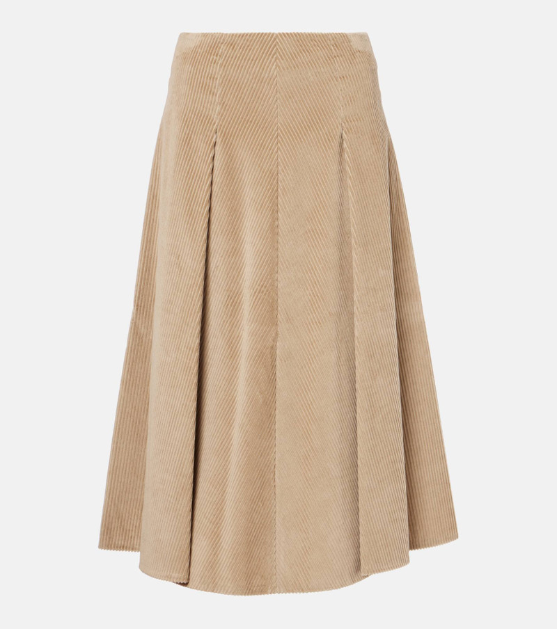 Cotton midi skirt - 1