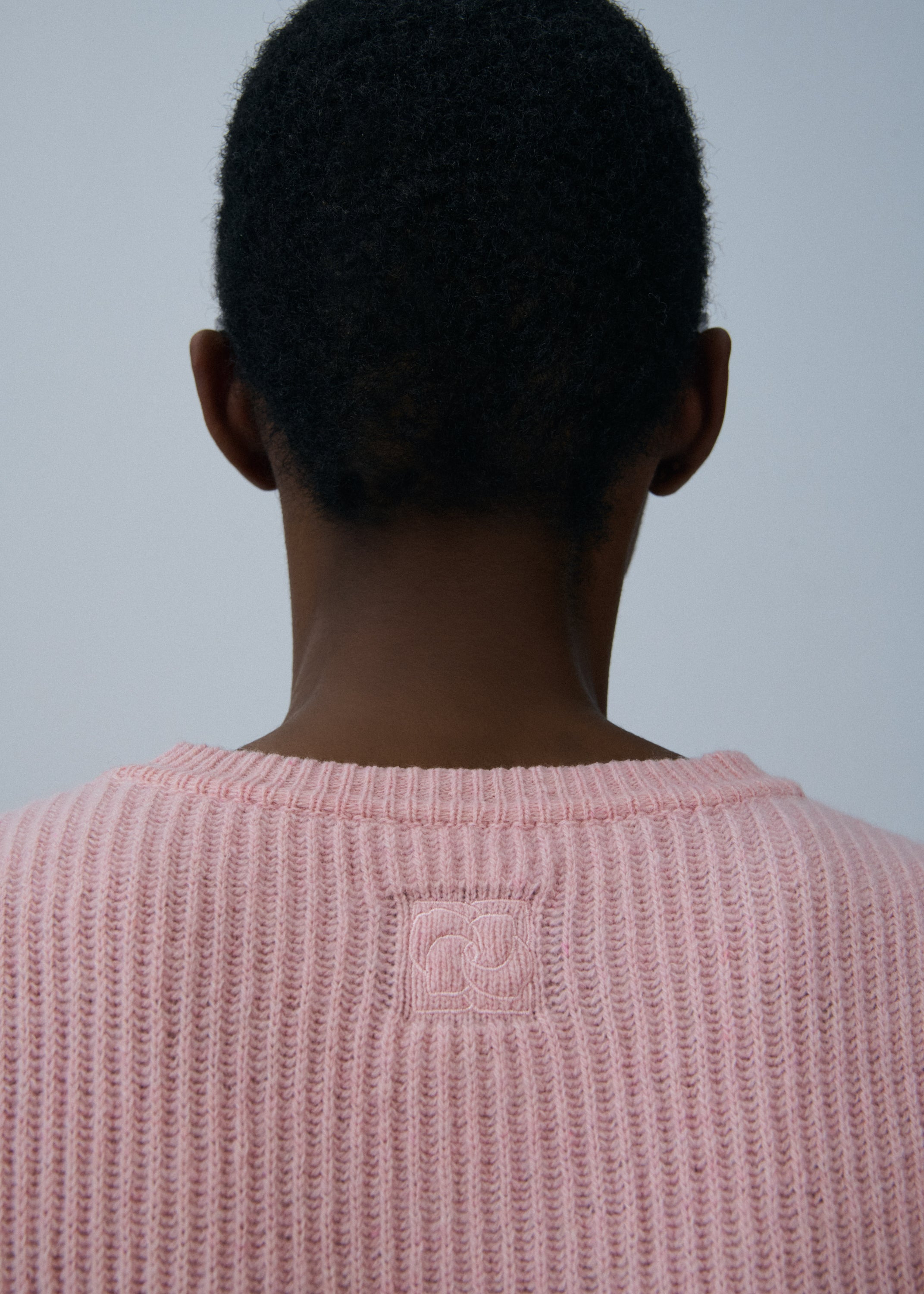 Short sleeve ribbed knitwear top in pink - 4