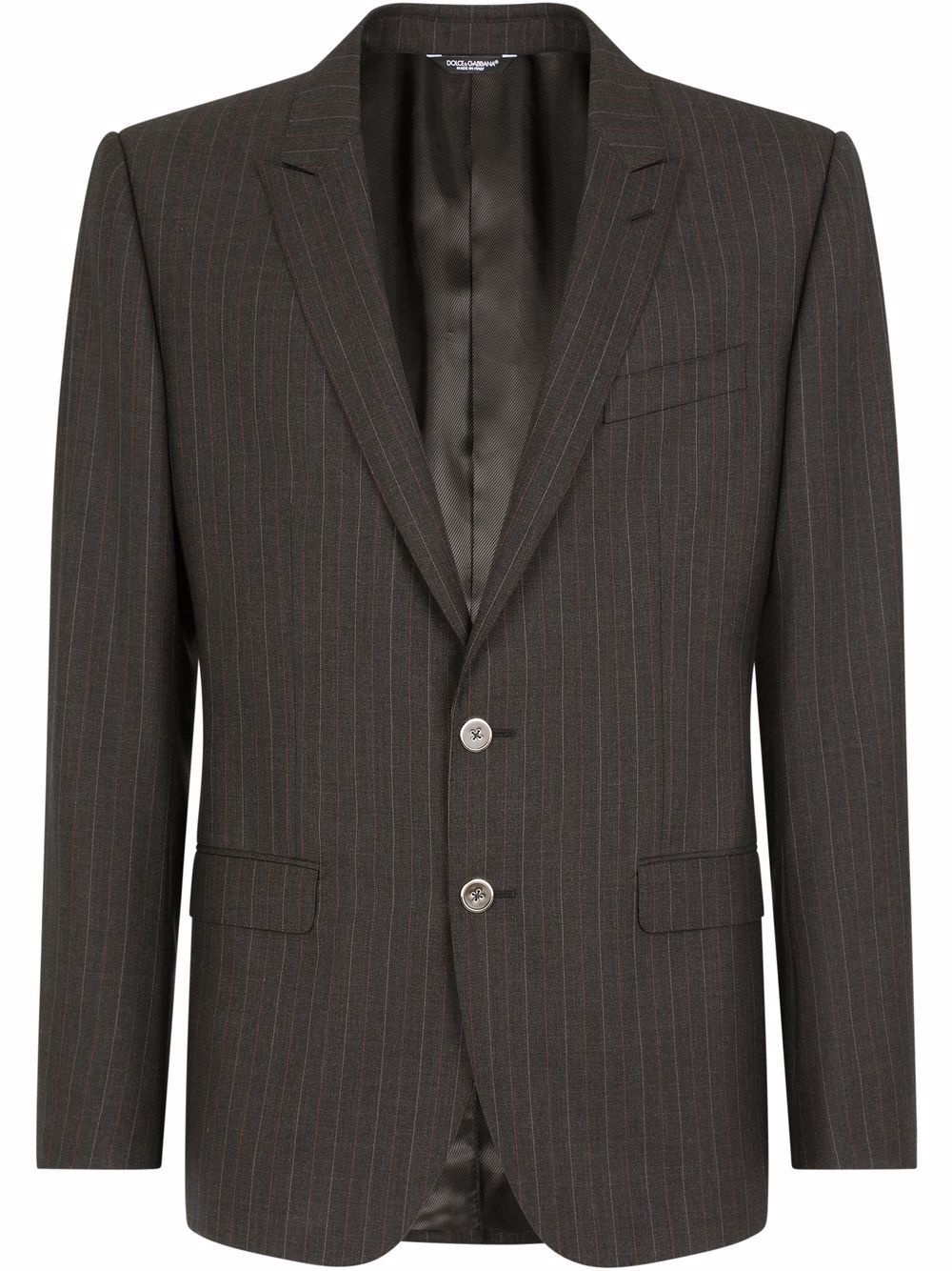 slim-cut tweed suit - 1