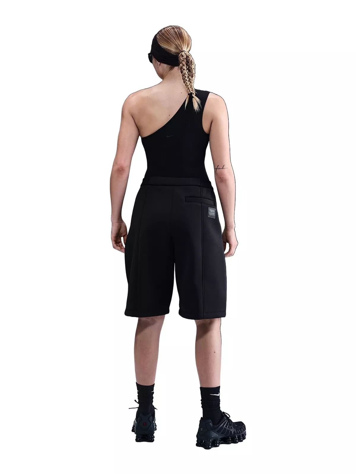 Women's Sportswear Modern Fleece Mid-Rise Loose Shorts -Black - 5