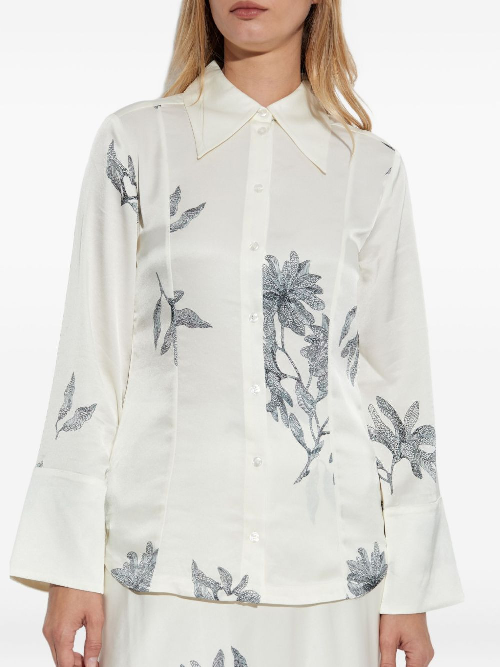 floral-print long-sleeve shirt - 3