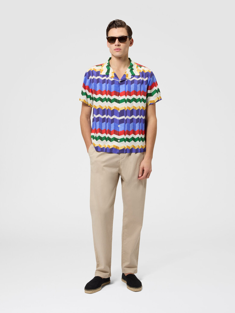 Missoni Bowling shirt in viscose with 3D zigzag print outlook
