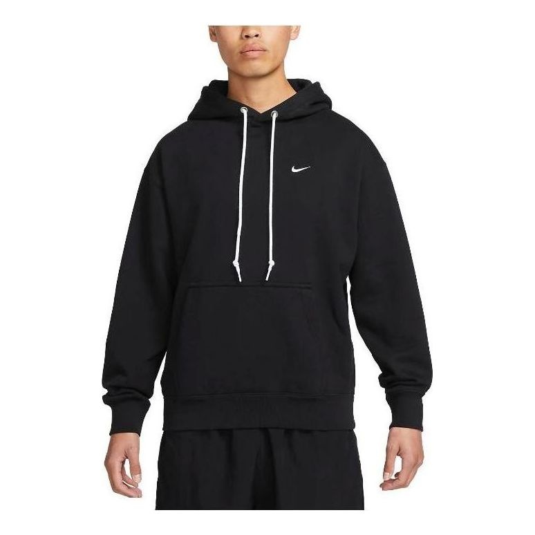 Nike Solo Swoosh French Terry Pullover Hoodie 'Black' DX0814-010 - 1