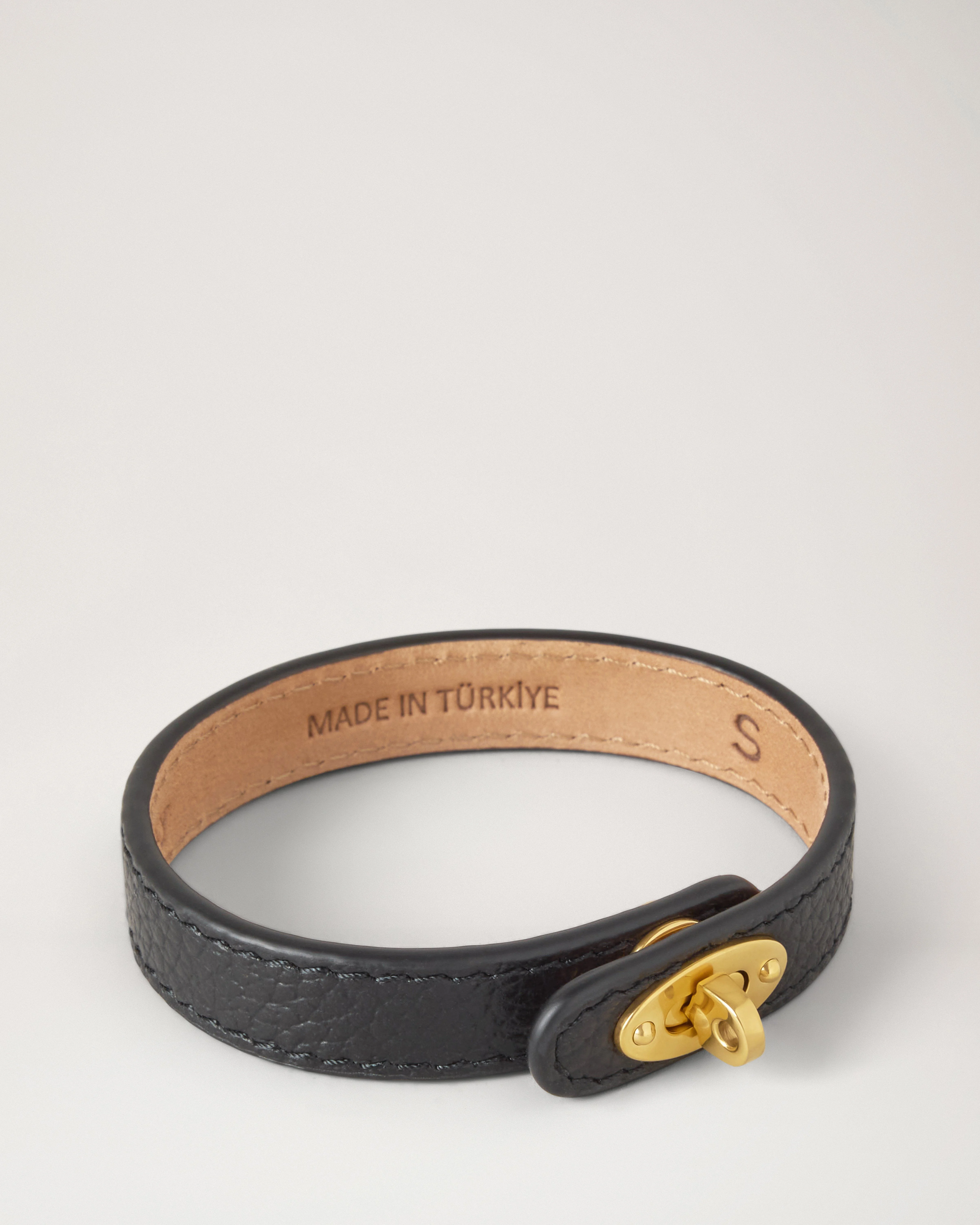 Bayswater Thin Bracelet
Black Small Classic Grain & Brass - 1