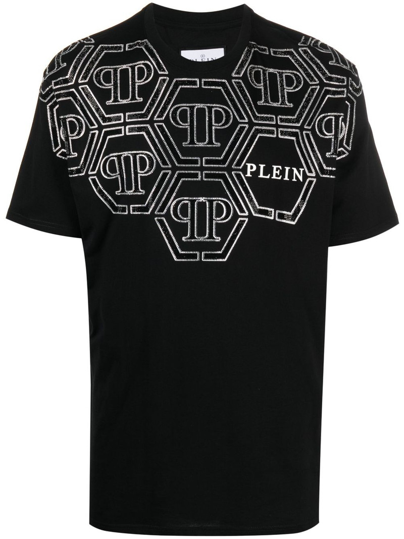SS Hexagon rhinestone-embellished T-shirt 1