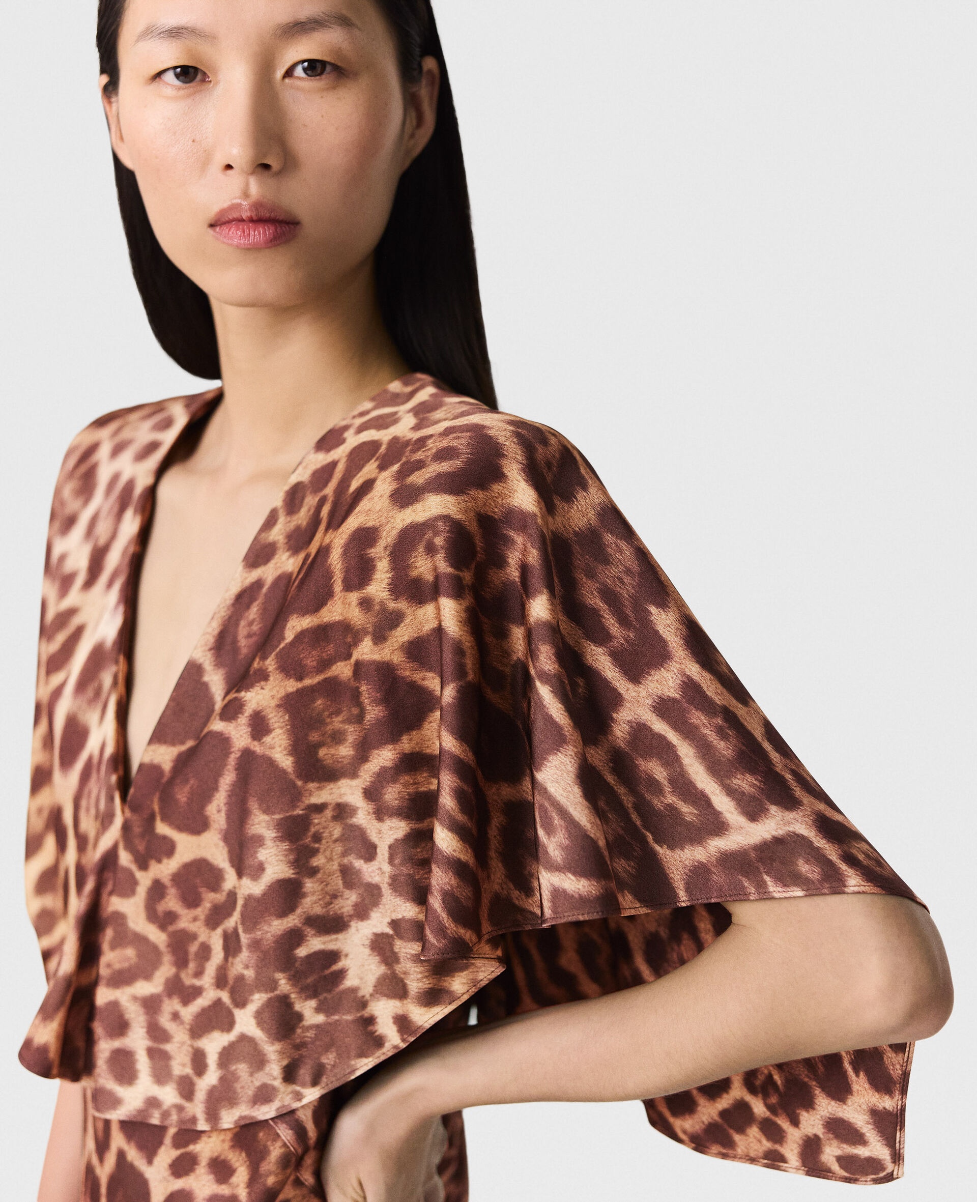 Leopard Shawl Maxi Dress - 2