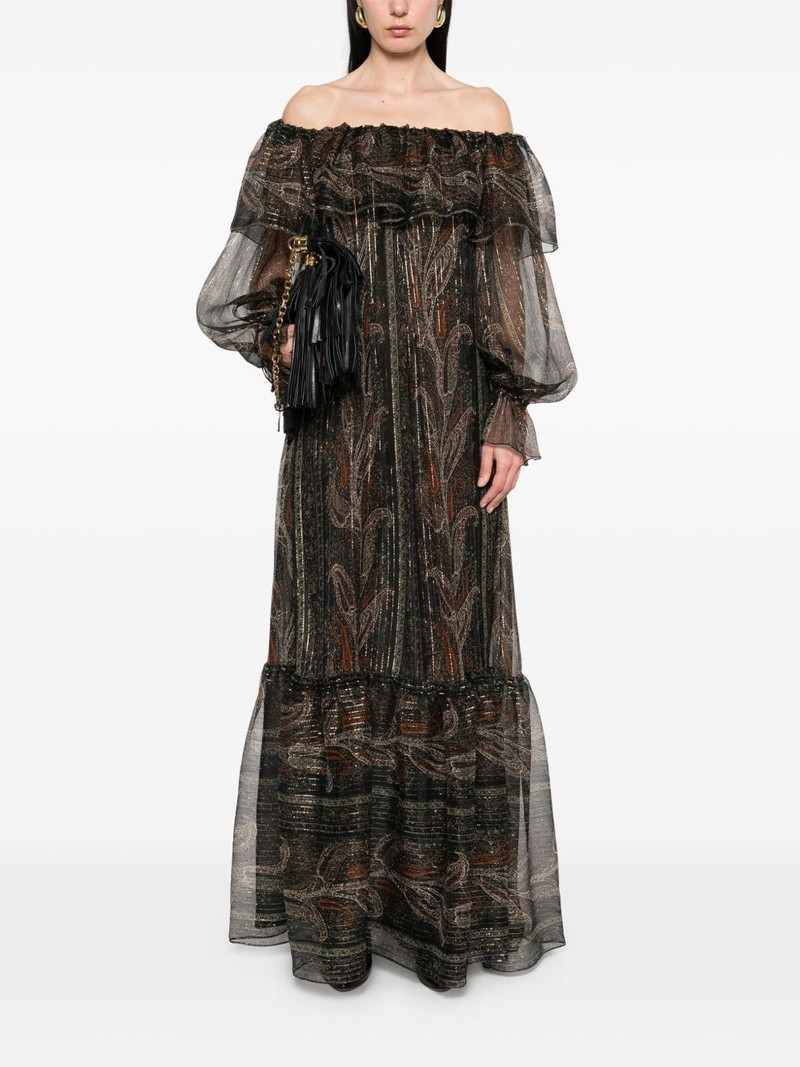 SAINT LAURENT paisley muslin maxi dress outlook