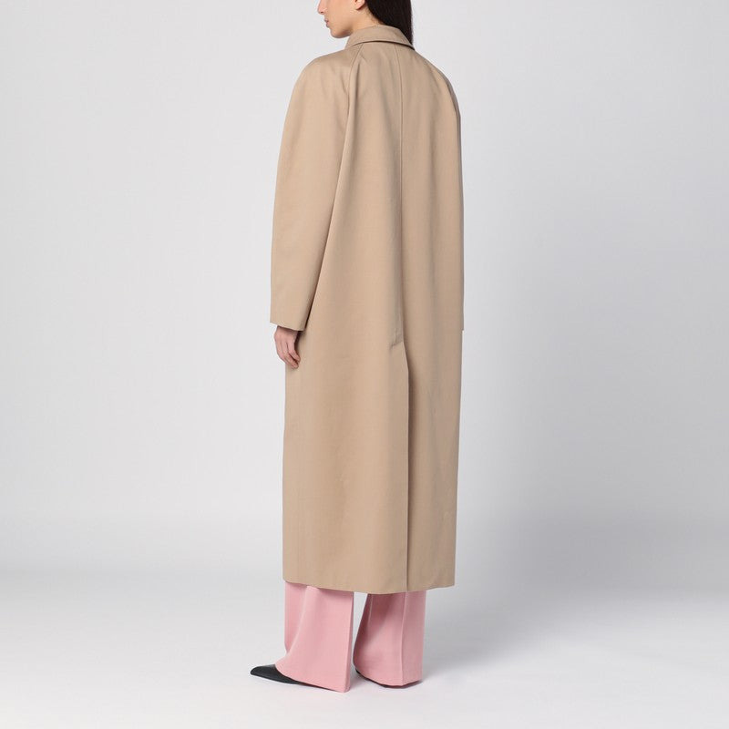 Moschino Beige Reversible Trench Coat In Gabardine And Satin Women - 6