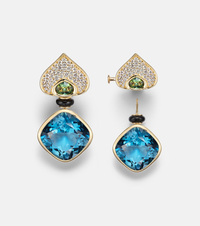 Pauline 18kt gold earrings with gemstones 6