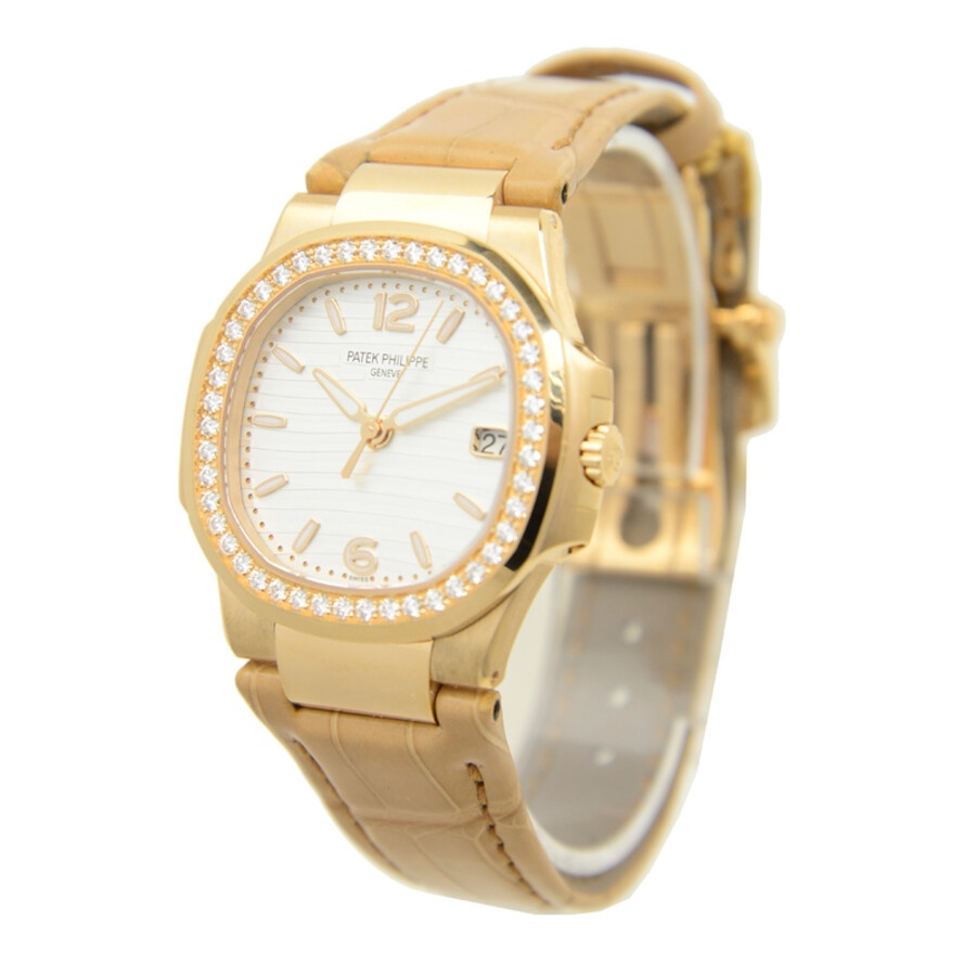 Patek Philippe Nautilus Quartz Diamond White Dial Ladies Watch 7010R-011 - 4