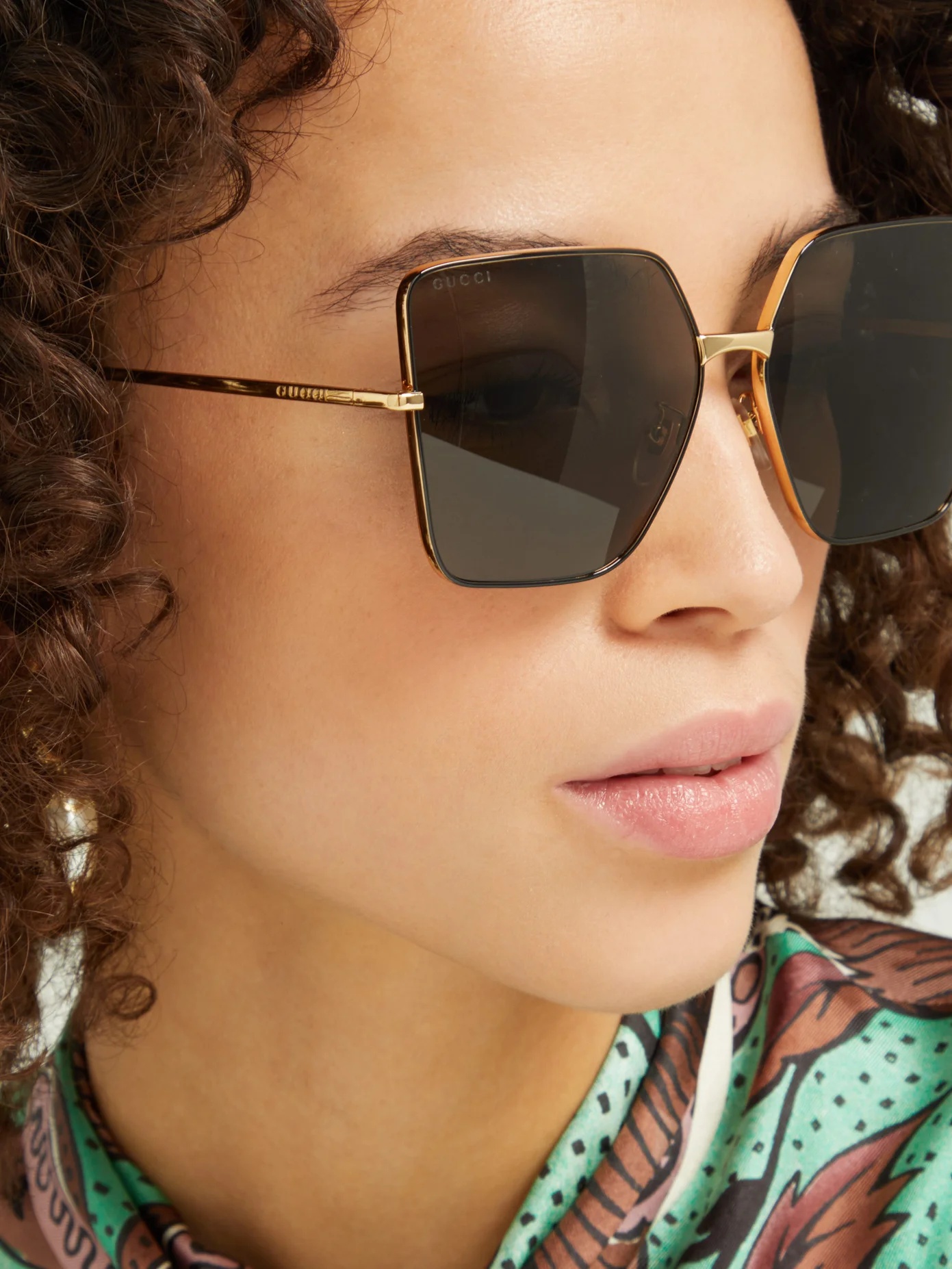 Oversized square metal sunglasses - 3