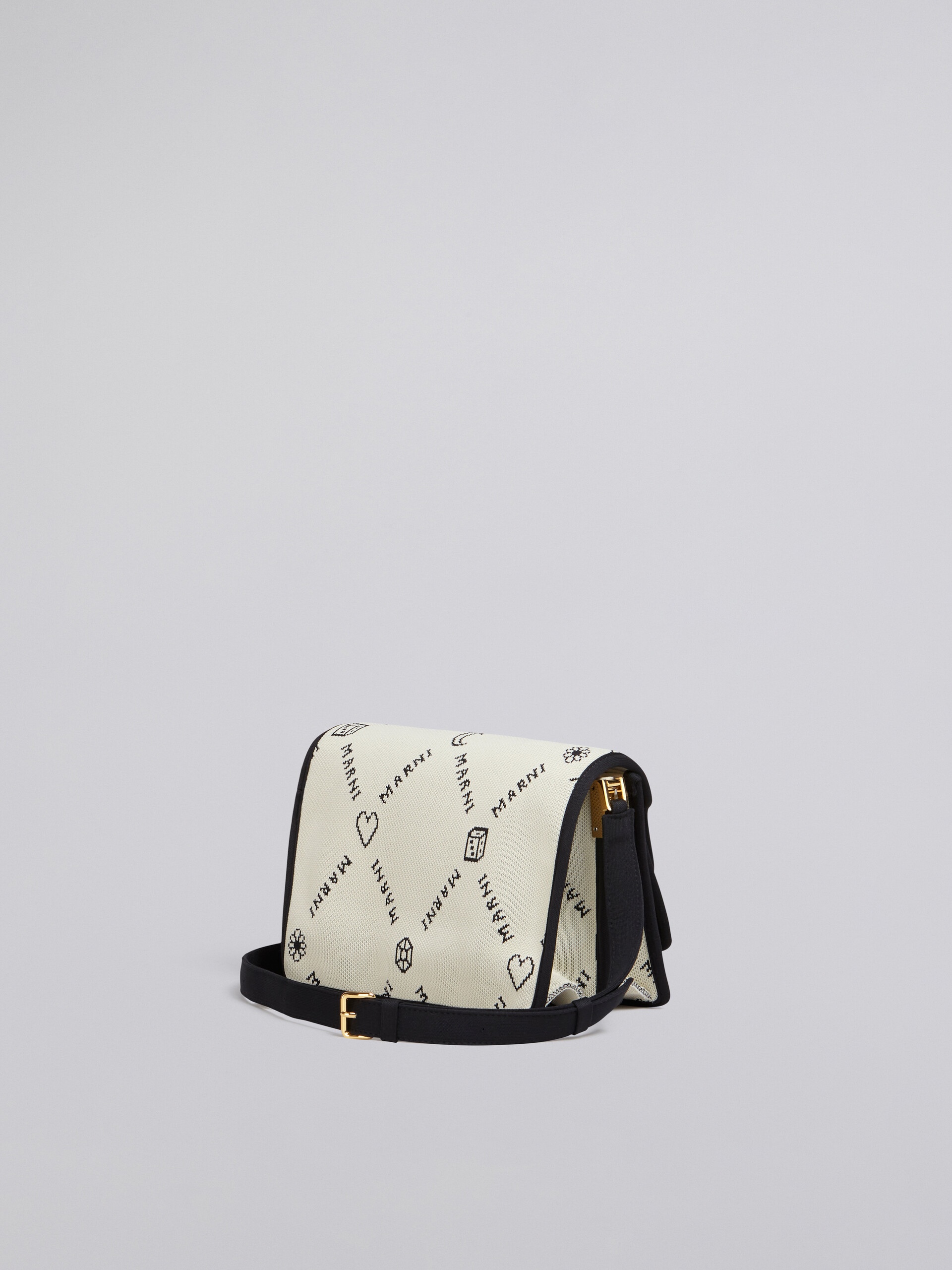 TRUNK SOFT MEDIUM BAG IN WHITE MARNIGRAM JACQUARD - 3