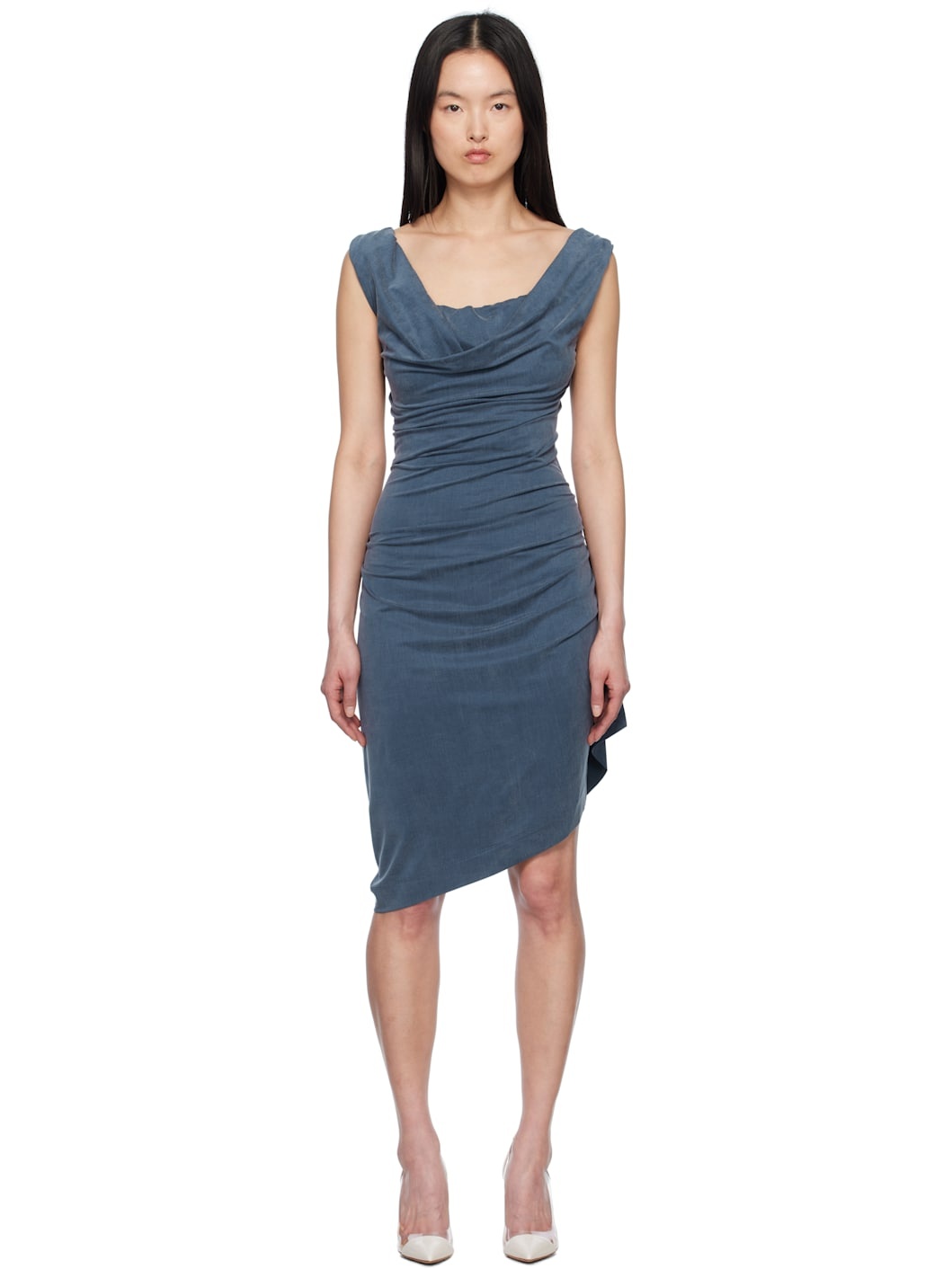 Navy Ginnie Jersey Midi Dress - 1
