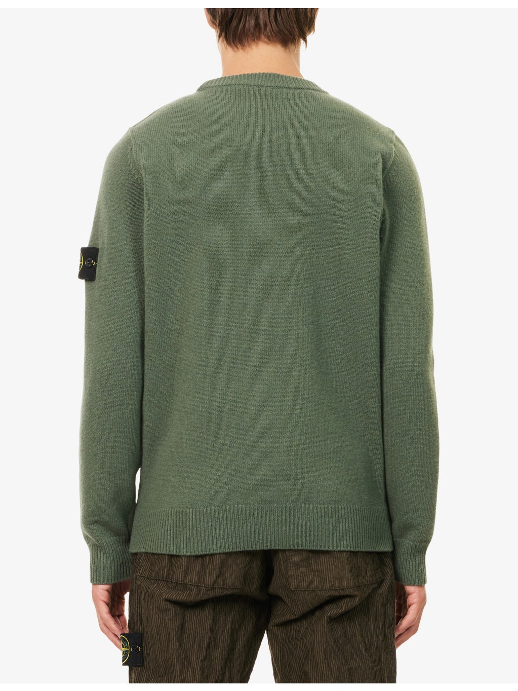 Logo-Patch Crewneck Wool-Blend Jumper - 4