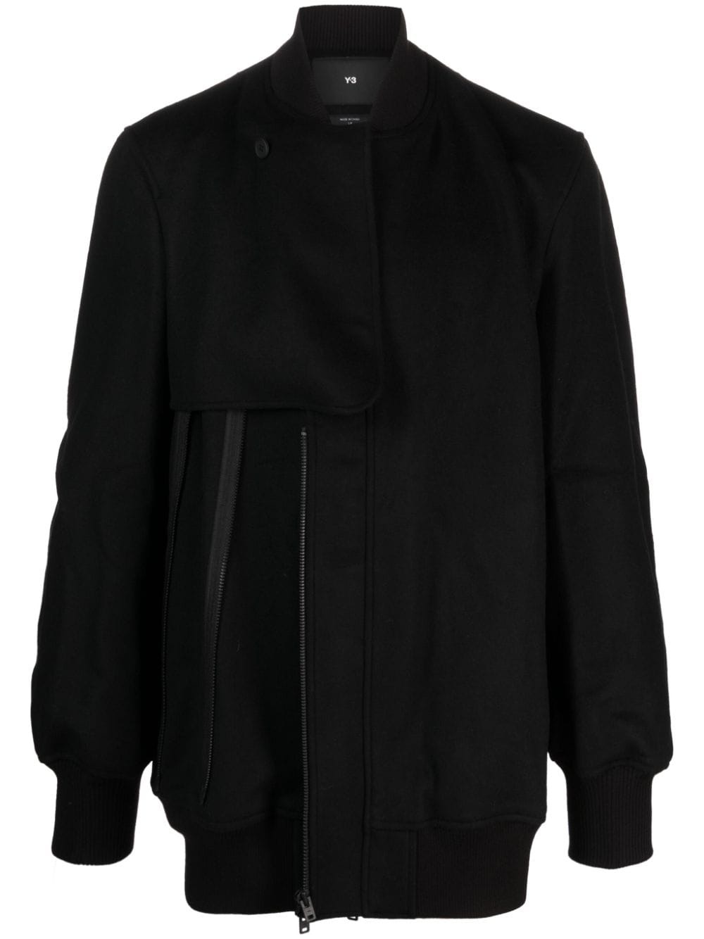 zip-detail bomber jacket - 1