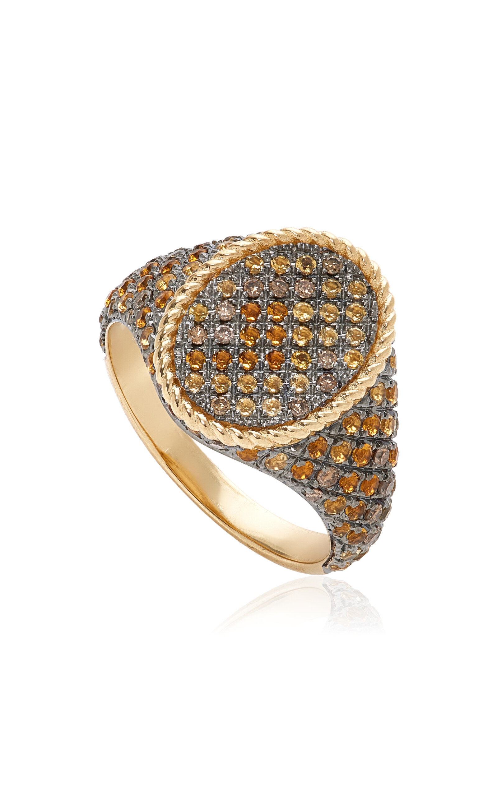 Python 9K Yellow Gold Signet Ring gold - 4