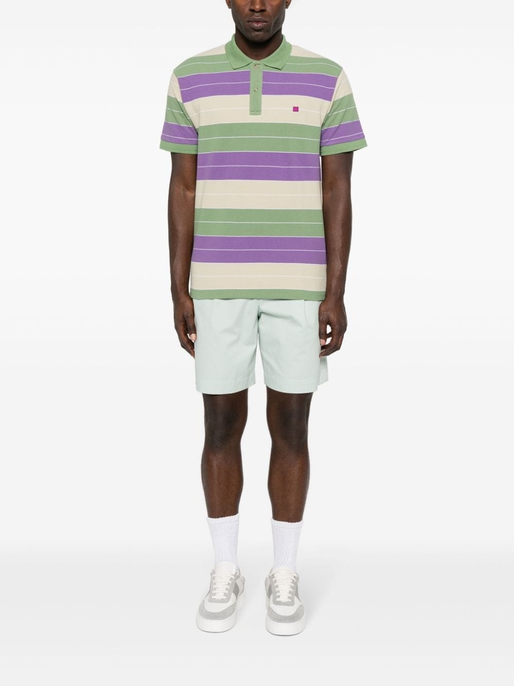 pleated cotton shorts - 2