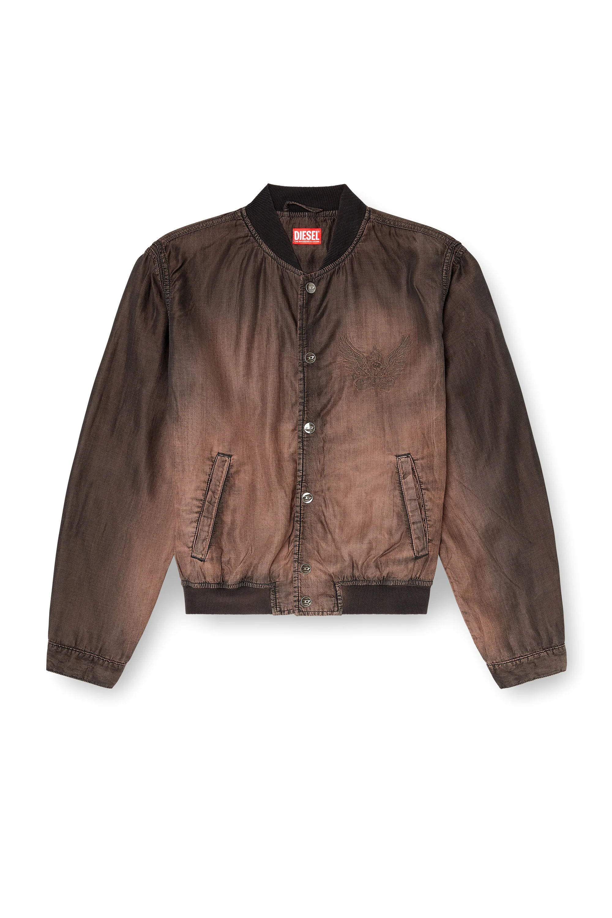 BOMBER JACKET IN FLUID COATED DENIM - 1