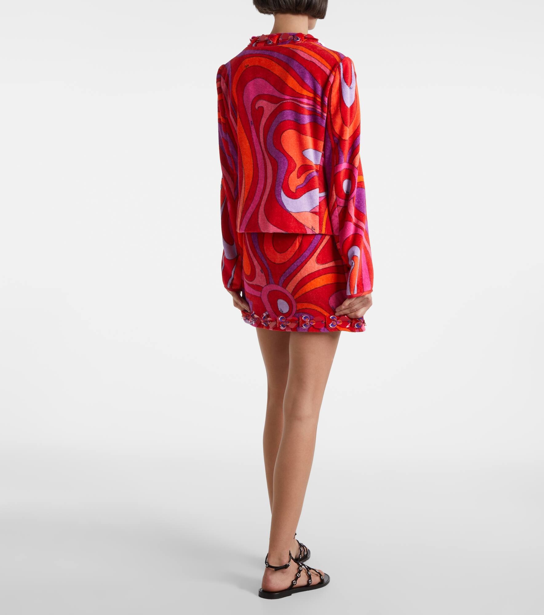 Marmo embellished cotton terry jacket - 3