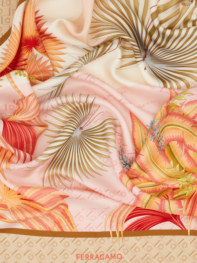 FERRAGAMO Dure print silk scarf outlook