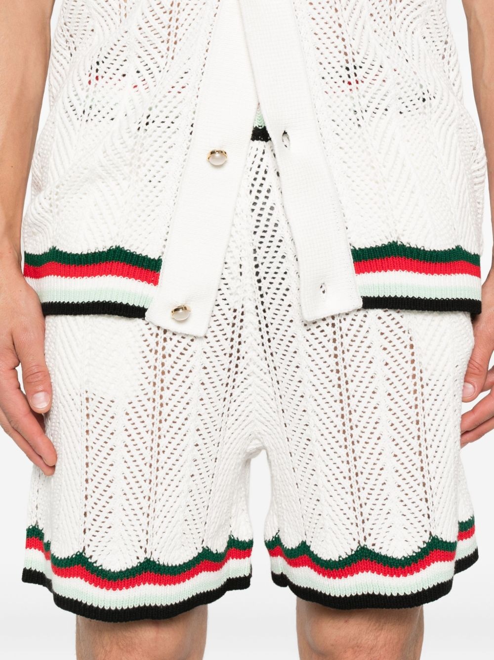 stripe-trim shorts - 5