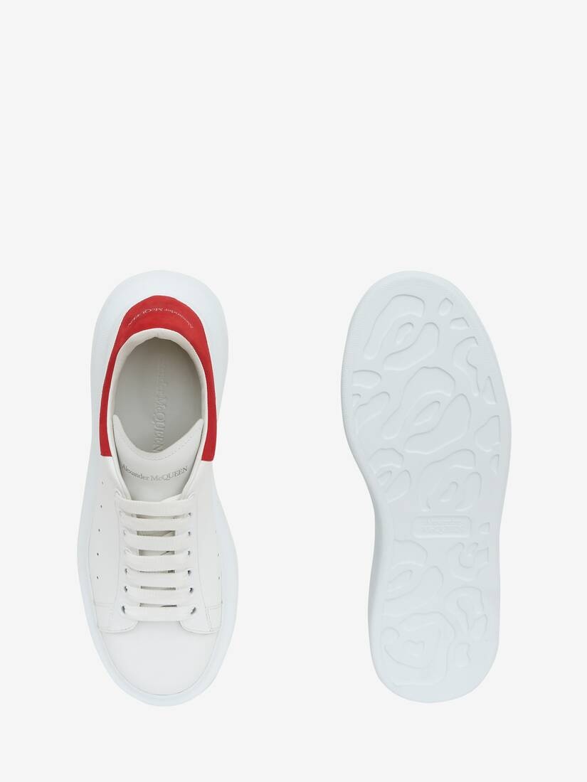 Men's Oversized Sneaker in White/lust Red - 4