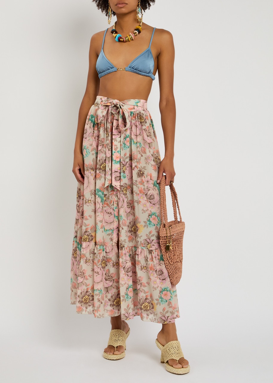 Chloe Floral-print Silk Maxi Skirt - 4