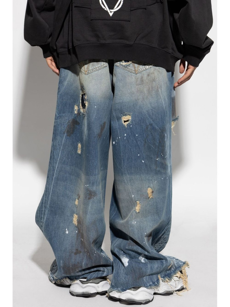 distressed-effect jeans 4