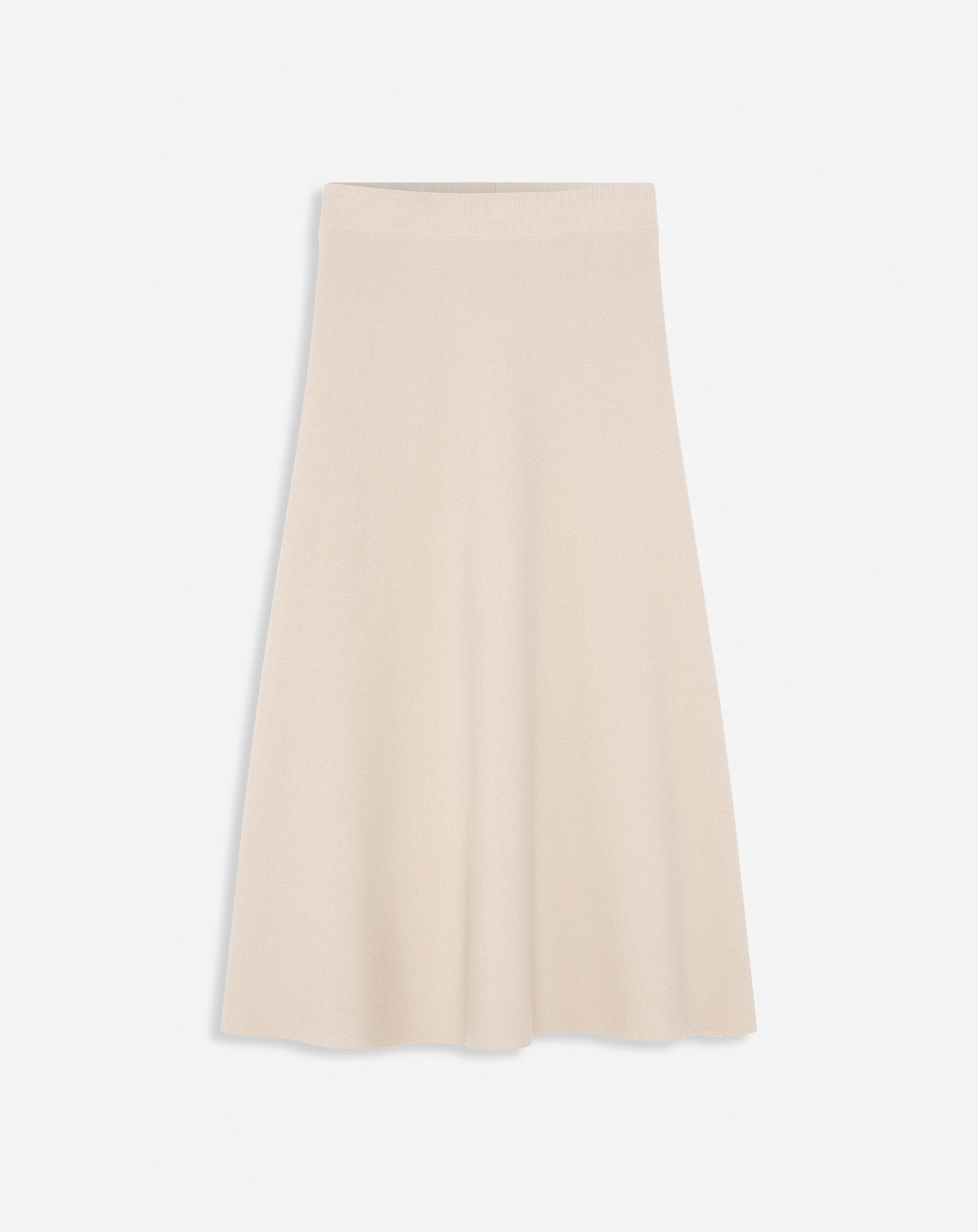 FLARED MIDI SKIRT IN WOOL AND CASHMERE - 1