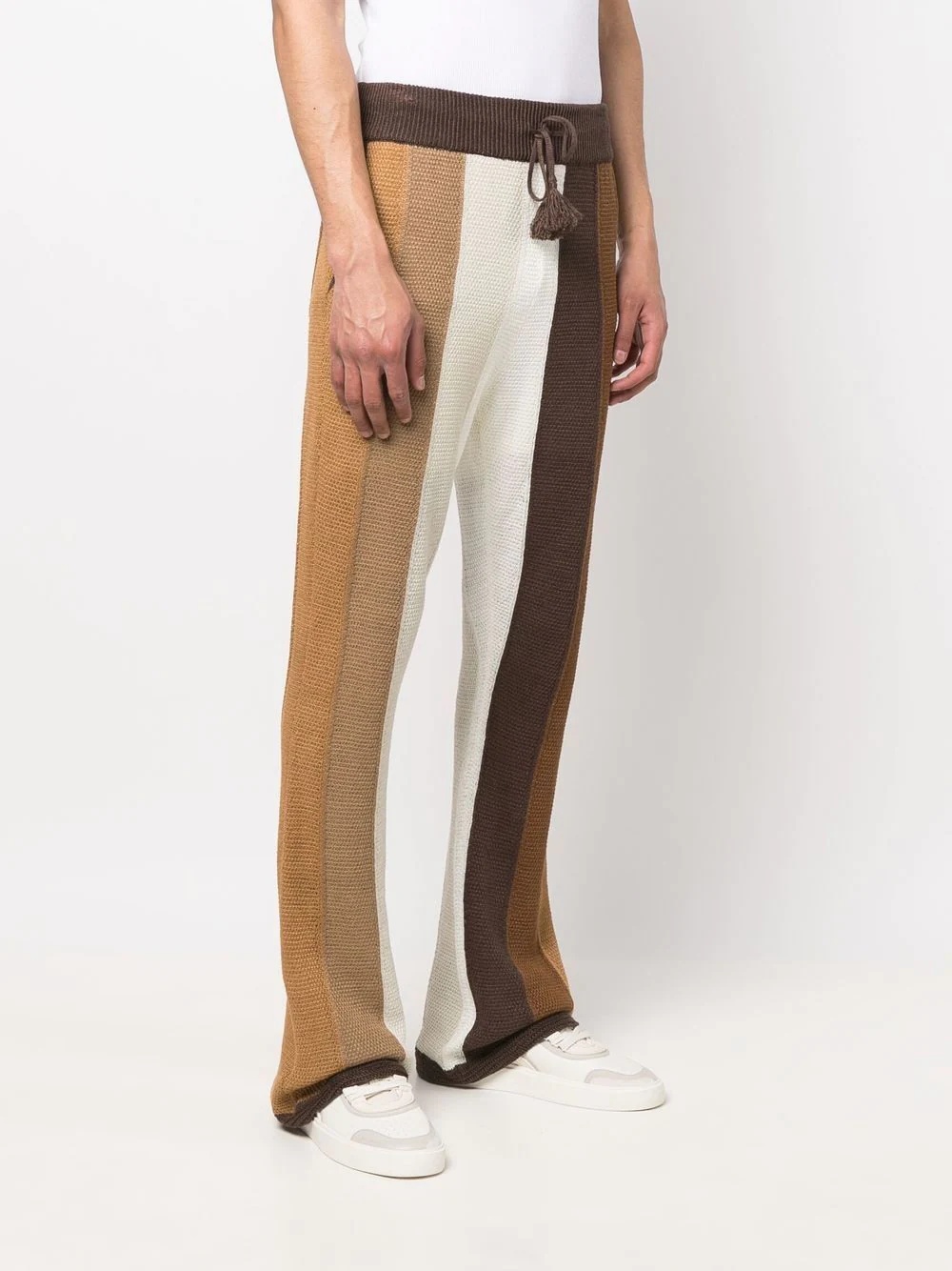 striped straight-leg trousers - 3