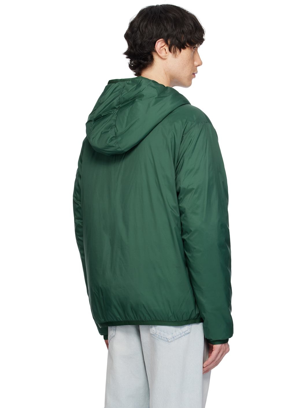 Green Monteynard Hooded Short Down Jacket - 3