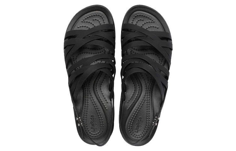 (WMNS) Crocs Brooklyn Strappy Black Sandals 206751-001 - 4